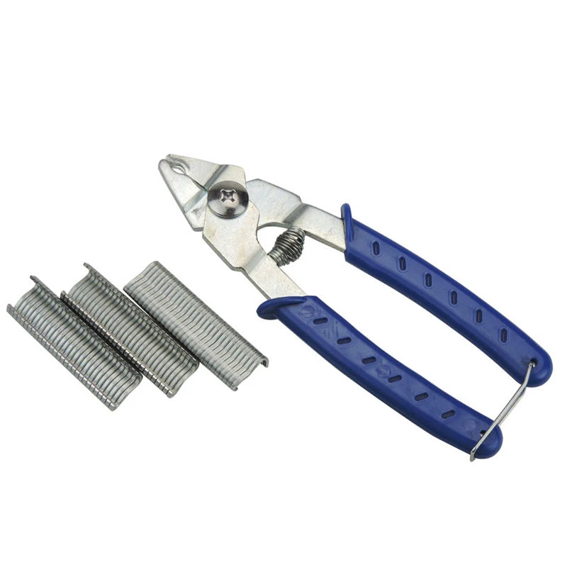 Hog Ring Pliers + Hog Rings M Nails Poultry Cage Installation Tools Fences Netting Tags Traps Cage