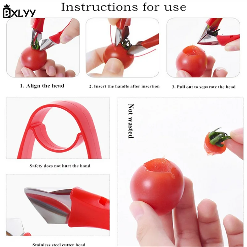 BXLYY Tomato Strawberry To Pedicle Utility Fruit Digger Kitchen Accessories Gadgets Cake Decorating Tools Baby Shower New Year.7 | Дом и сад