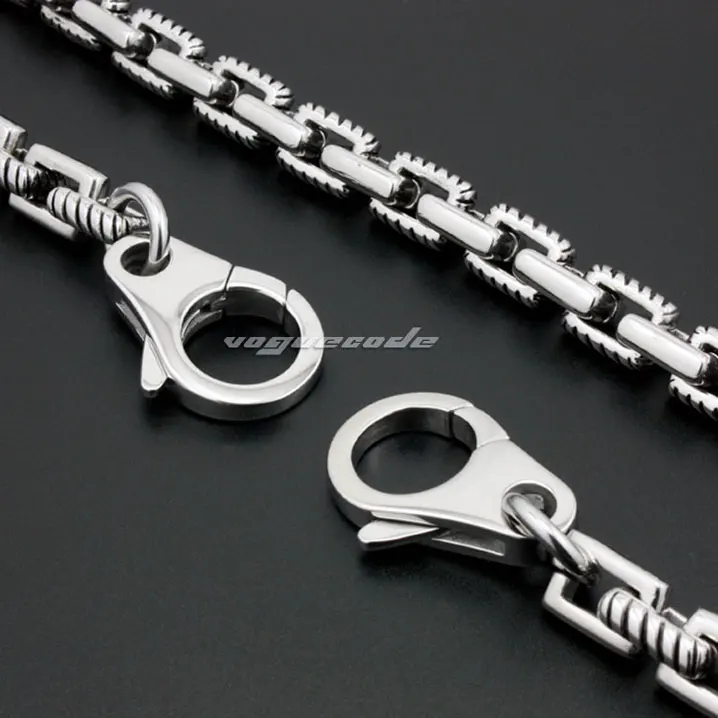 Shiny Rocker Fashion Waist Pendant Solid 316L Stainless Steel Cool Men's Biker Pedal Style Wallet Chain 5M005WC -- 14&quot~36&quot |