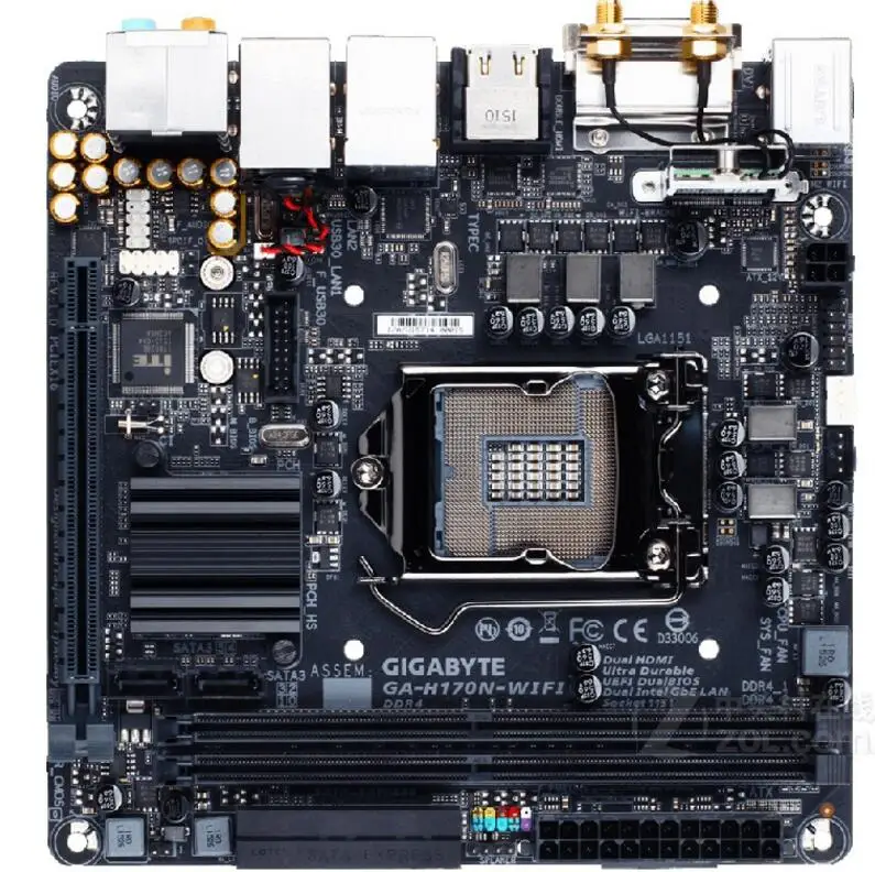 MINI-ITX HTPC 17*17 для Gigabyte GA-H170N-WIFI оригинальная б/у материнская плата H170 Socket LGA 1151 DDR4 с