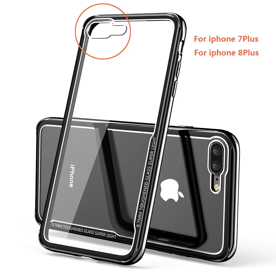 IQD защитный чехол для iPhone X, 8, 7, 6, 6S Plus, роскошное покрытие для чехла, TPU бампер, рамка, оболочка, прозрачное стекло, задняя крышка xr xs max