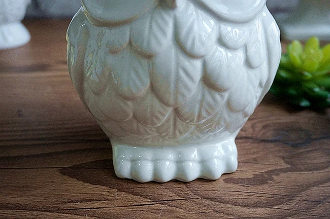 Белый coruja ceramica сова, украшение для дома Сова цветочный горшок ваза ручной работы украшение комнаты фарфоровая статуэтка животного