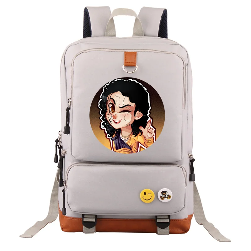 Майкл Джексон мультфильм мальчики девочки подростки школьные сумки рюкзаки сумка на плечо ткань Оксфорд рюкзак повседневный рюкзак