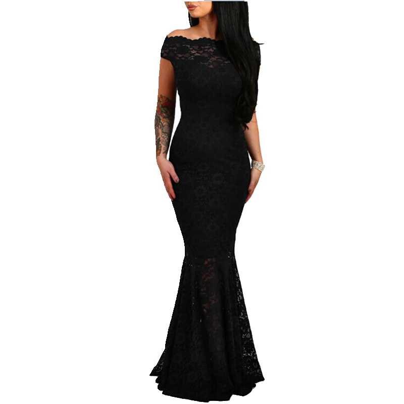 Женское кружевное платье длинное облегающее для коктейльной вечеринки|slim dress|party