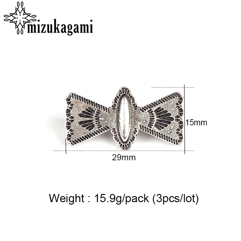 29mm 3pcs/lot Zinc Alloy Button Gold Silver Bowknot Shape Double Hole Connector Charms For DIY Jewelry Finding Accessories | Украшения и