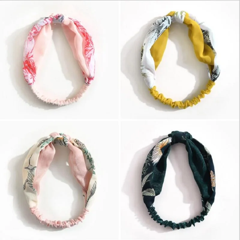 Женская повязка на голову Find Me с цветочным принтом эластичная резинка для волос