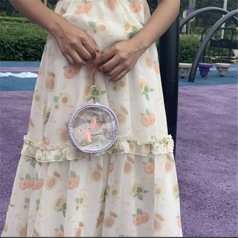 Модная женская Прозрачная ПВХ сумка через плечо ярких цветов летняя пляжная с