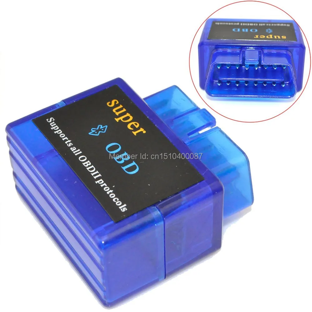 Mini Auto ELM327 Bluetooth V1.5 ODB2 ODBII Car Diagnostic Scanner Tool for Torque Android (Blue) | Автомобили и мотоциклы