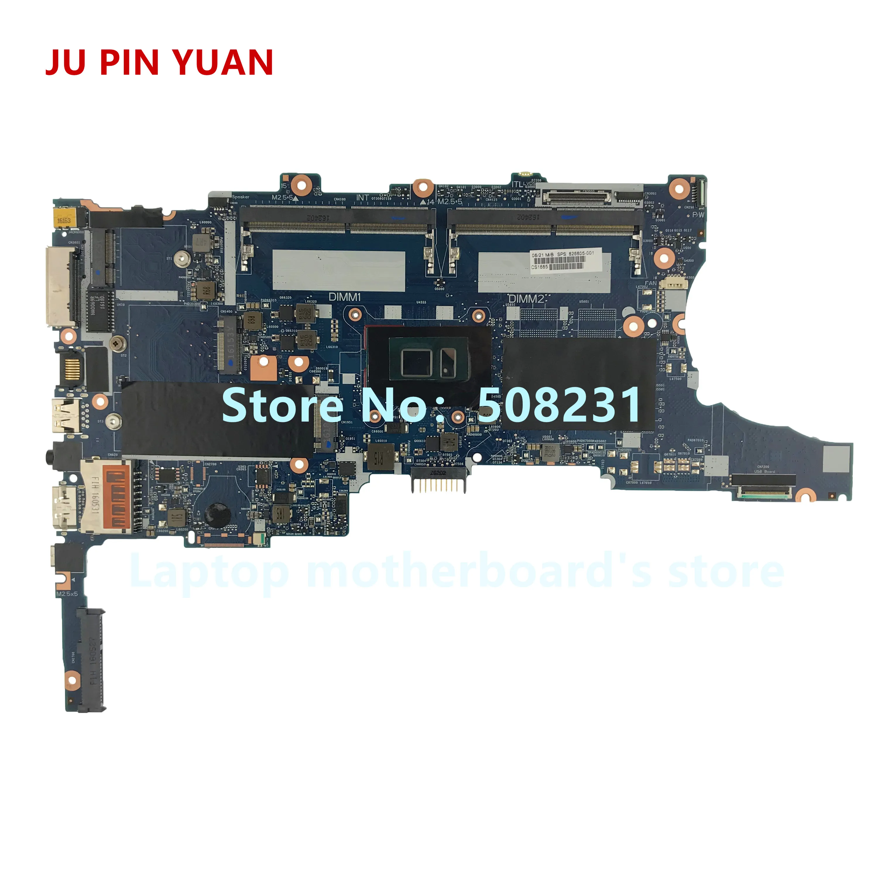 Ju pin yuan 826805 001 материнская плата для ноутбука HP EliteBook 840 G3 850 ноутбук с i5 6200U CPU 601