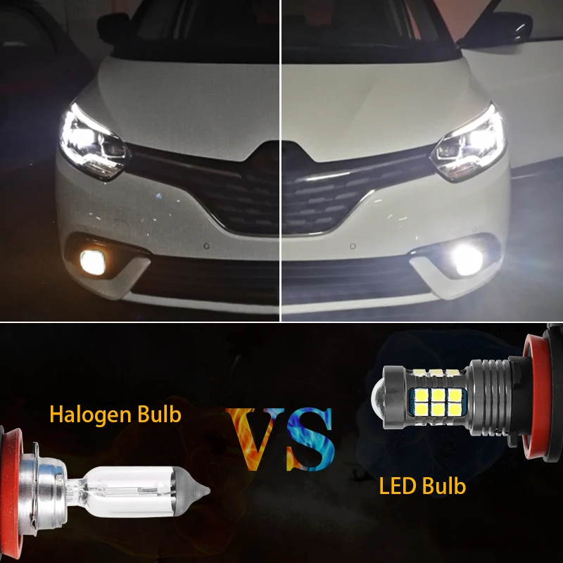 2 шт. Автомобильные светодиодные противотуманные фары H8 H11 для Peugeot 3008 207 CC 308 407 SW