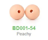 Peachy Chenkai 100 шт 9 мм BPA бесплатно DIY силиконовый Прорезыватель для зубов с бусинами, Детские пустышки, пустышки для прорезывания зубов, ювелирные изделия для изготовления бусин, сенсорные игрушки, аксессуары - Цвет: Peachy