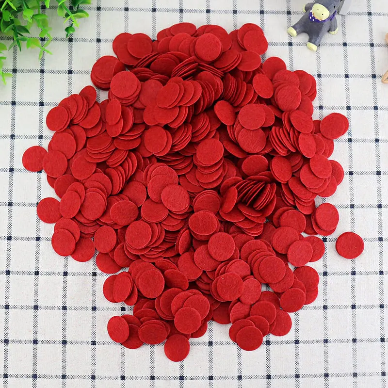 1000 2000 шт Красные цветные круглые войлочные прокладки Аксессуары Экологичные