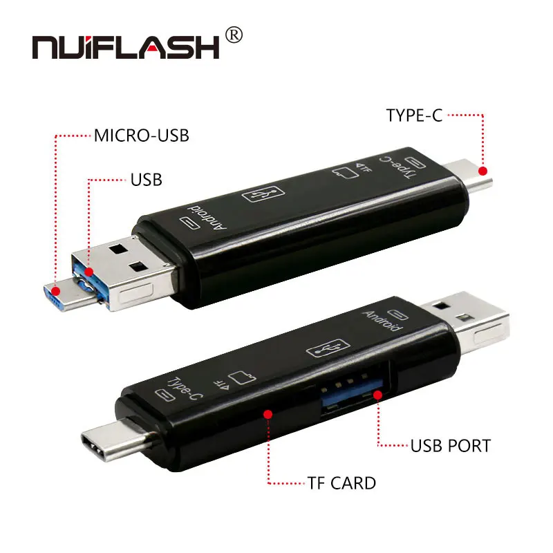 Type C и micro USB и USB 3 в 1 OTG кард-ридер высокоскоростной USB3.0 Универсальный OTG TF/SD для Android компьютера удлинители