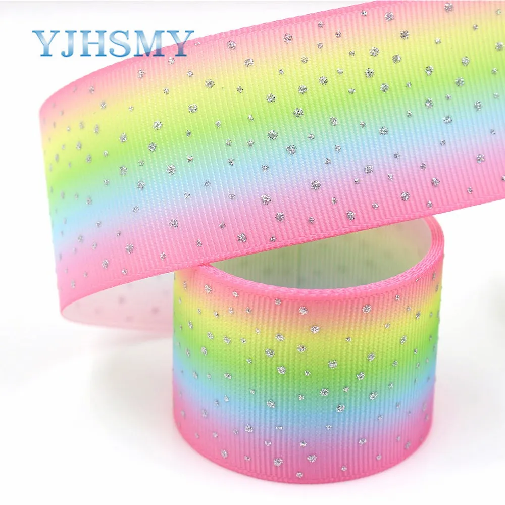 YJHSMY I 181123 278 38 мм 10 ярдов мультфильм флэш ленты термопечать grosgrain Подарочная