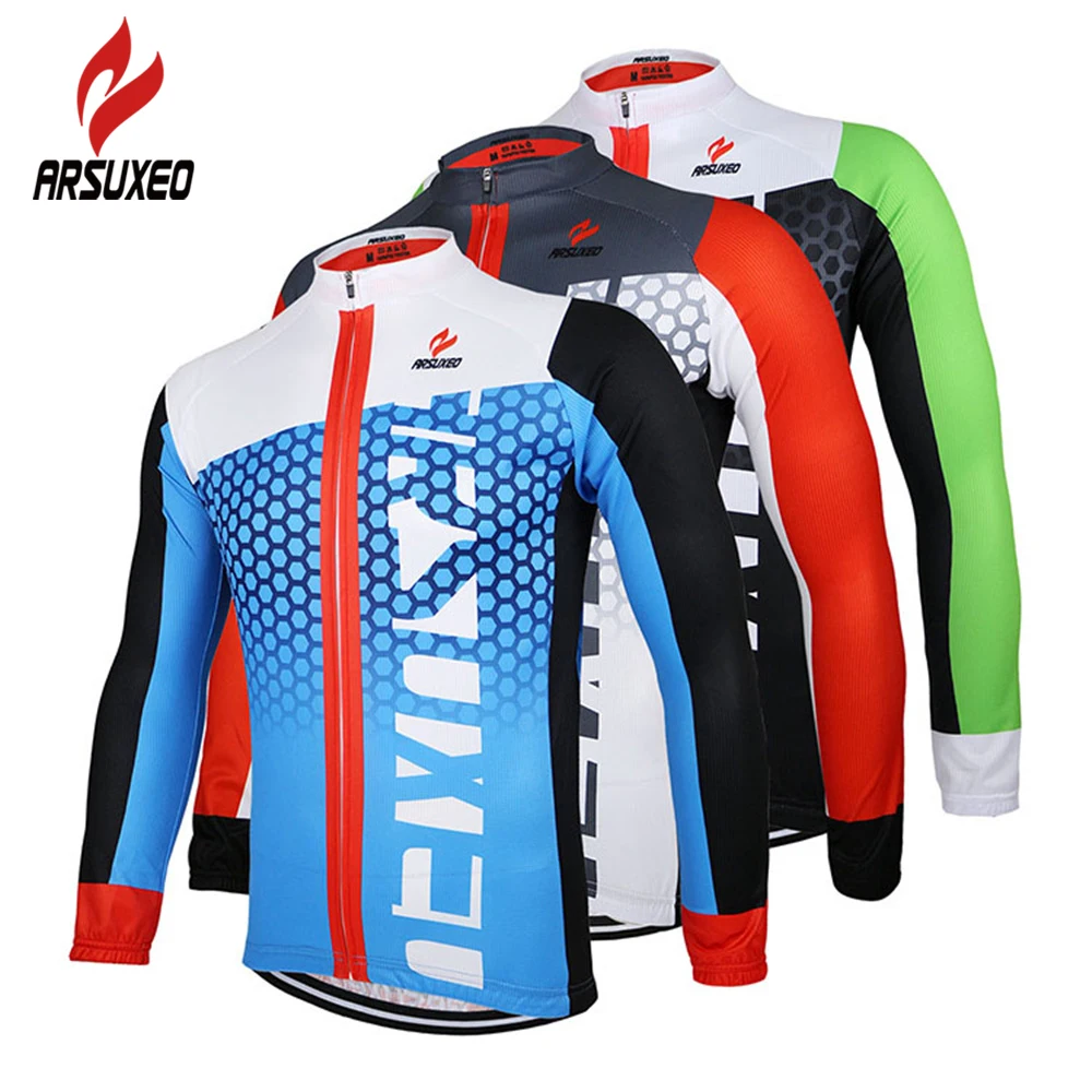 ARSUXEO MTB дорожный велосипед ciclismo Быстросохнущий Джерси для спорта на открытом
