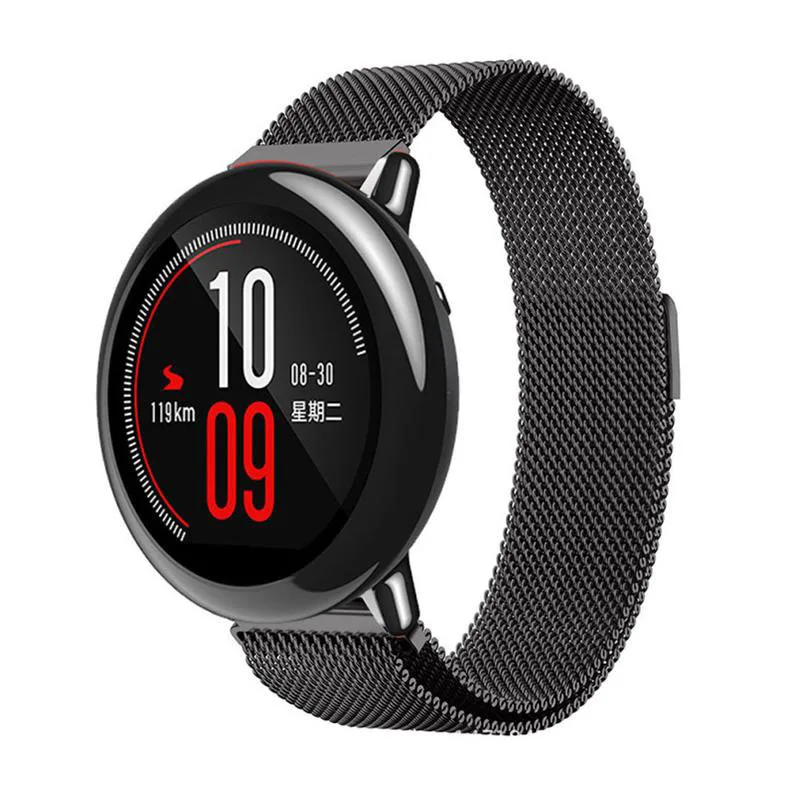 Ремешок Amazfeel 20 мм для часов Amazfit Bit Bip из нержавеющей стали 22 мм Браслет Для Xiaomi Huami Amazfit Stratos 2 Amazfit Pace Band