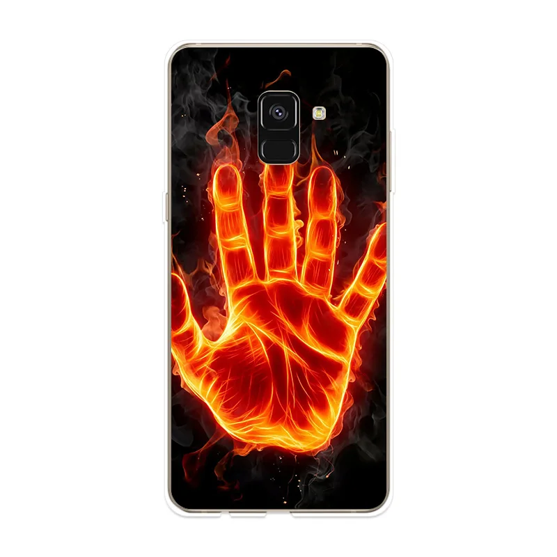 Чехол для телефона Samsung Galaxy A3 A5 A7 2017 2016 2015 чехол с рисунком пламени A6 A8 Plus A9 2018 |