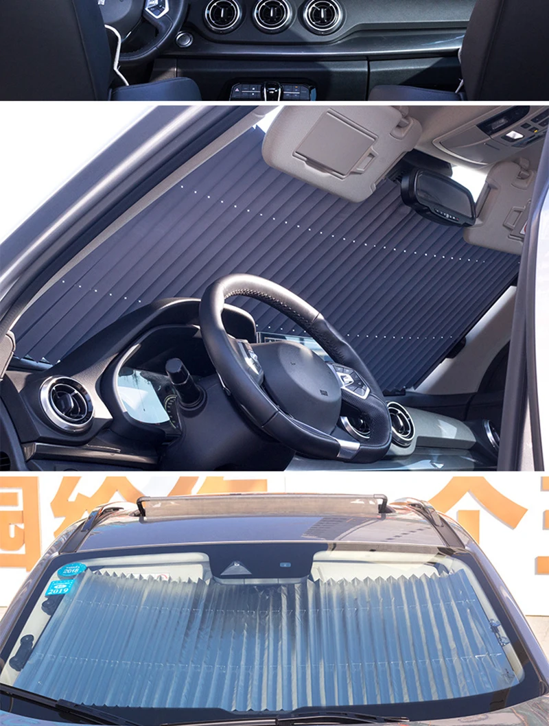 46 см/65 см/70 см/80 см Upgarde Retracta'ble SUV грузовик автомобиль лобовое стекло Солнцезащитный козырек на заднее стекло Солнцезащитный козырек УФ-защита занавеска