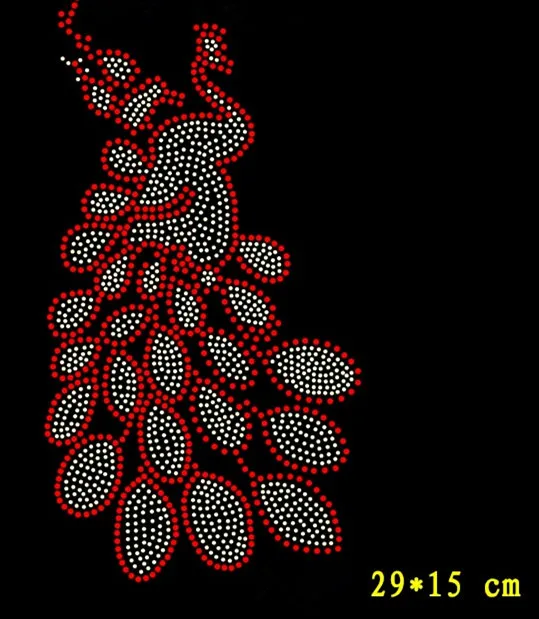 2 шт./лот элегантный Феникс Железный на кристаллах Передача дизайн горячей