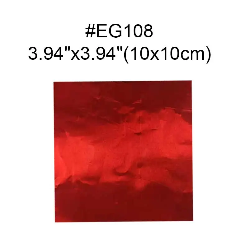 10-red 100 шт./компл. 8 см* 8 см жестяной Фольга Алюминий упаковочная жестяная Бумага Конфеты Diy вечерние золотым тиснением подарочная упаковка ремесло Бумага - Цвет: 10-red
