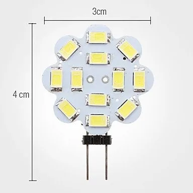 100 шт. Светодиодная лампа G4 12SMD 5630 5730 теплый белый/холодный белый 3 Вт DC 12 В DHL