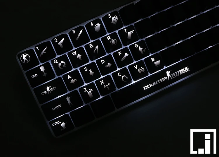 Gaming mechanical keyboard keycaps CS Go Game backlit 26 keys ABS backlighting LED translucent OEM keycap Counter Strike | Компьютеры и