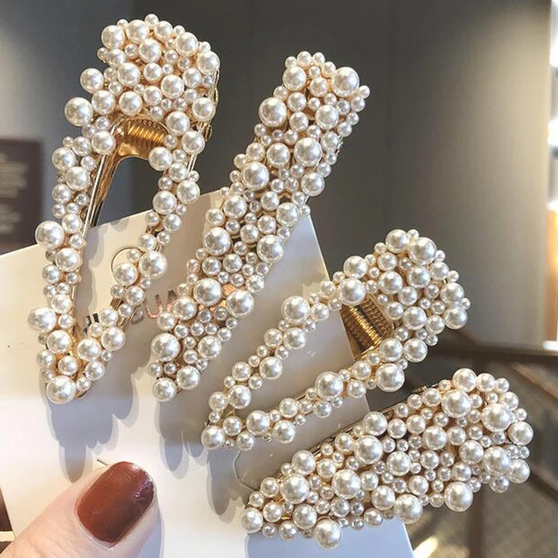 

Women Faux Pearl Jerery Sequins Hairpin Headwear AM0416