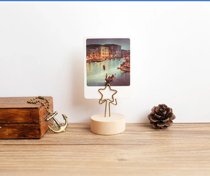 3 шт./лот деревянная подставка металлическая проволока настольная карта