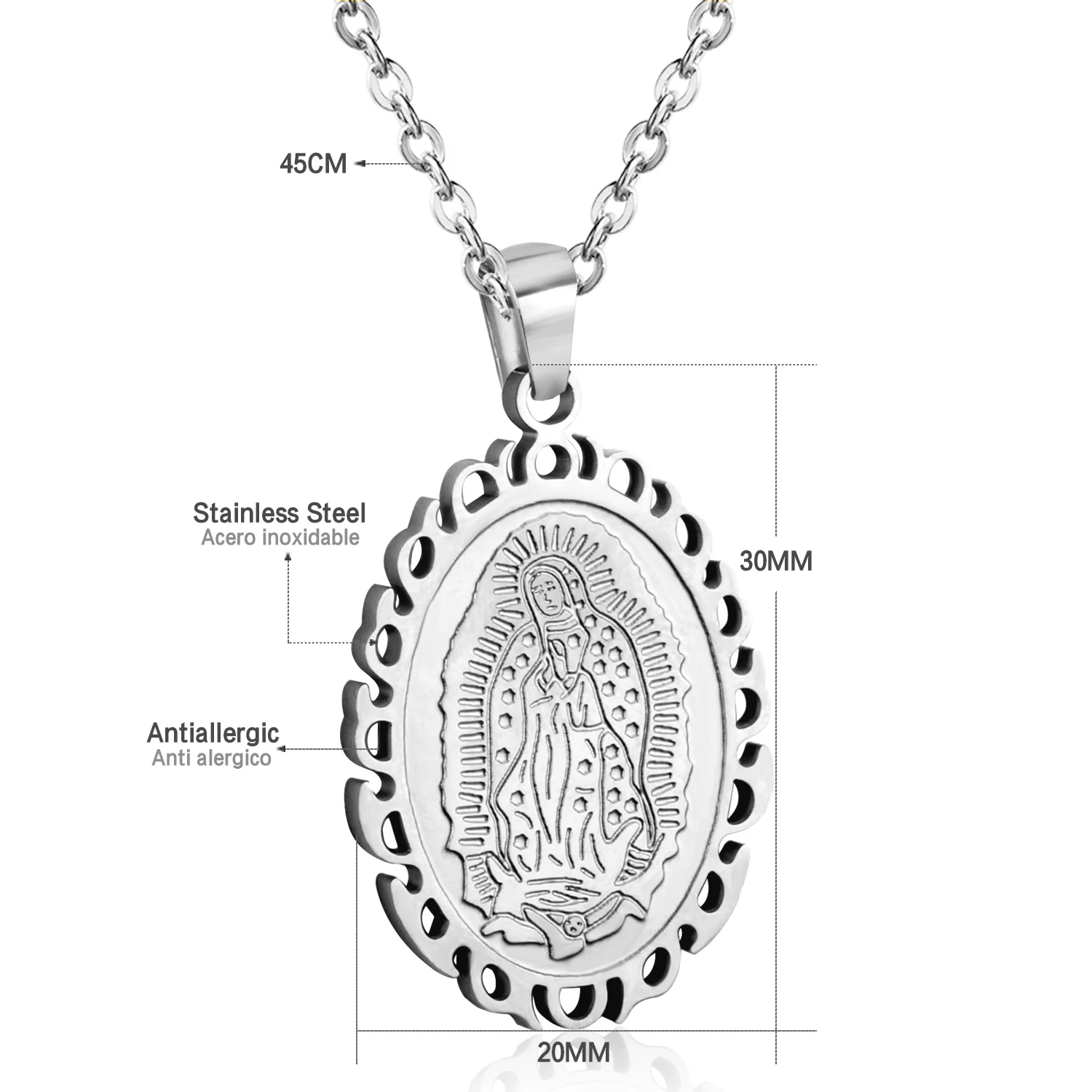 Модные ювелирные изделия LUXUSTEEL подвески с изображением Богородицы ожерелья из