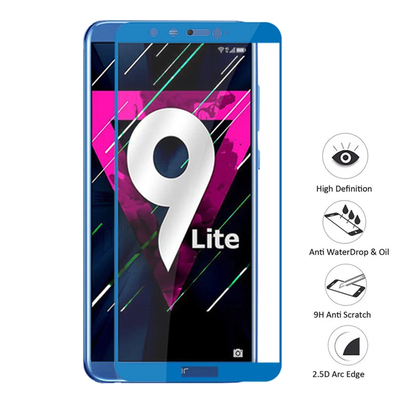 Защитное стекло для Huawei Honor 10 9 lite light life полное покрытие защита экрана закаленное