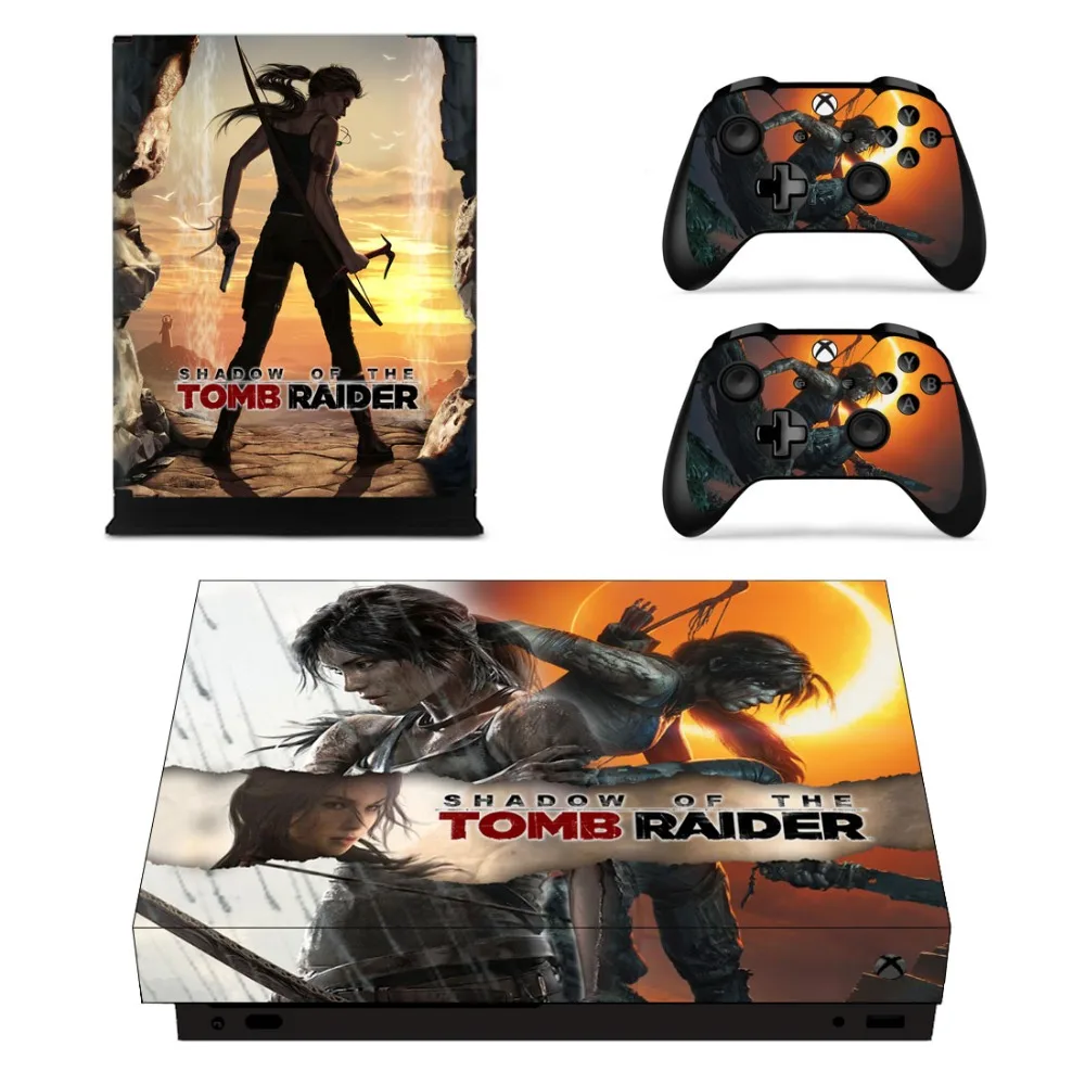 Shadow of Tomb Raider Лицевая панель консоль и наклейка на контроллер для Xbox One X + кожу