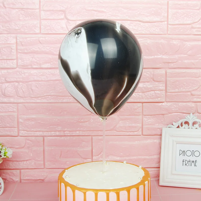 Стеклянный шар пастельный черный украшение для торта Инс яркий цвет агатовый