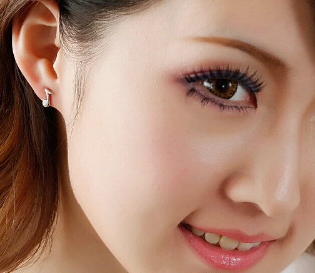 Творческий изысканный нот 925 серебро Серьги-гвоздики для Для женщин