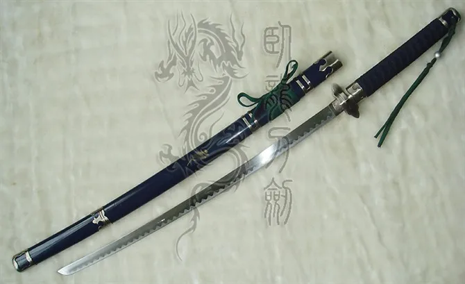 S0247 синяя экзорцист OKUMURA RIN KRISS SWORD край Хамон W/прусская Подвеска 42&quot|blue sword|edgeedge
