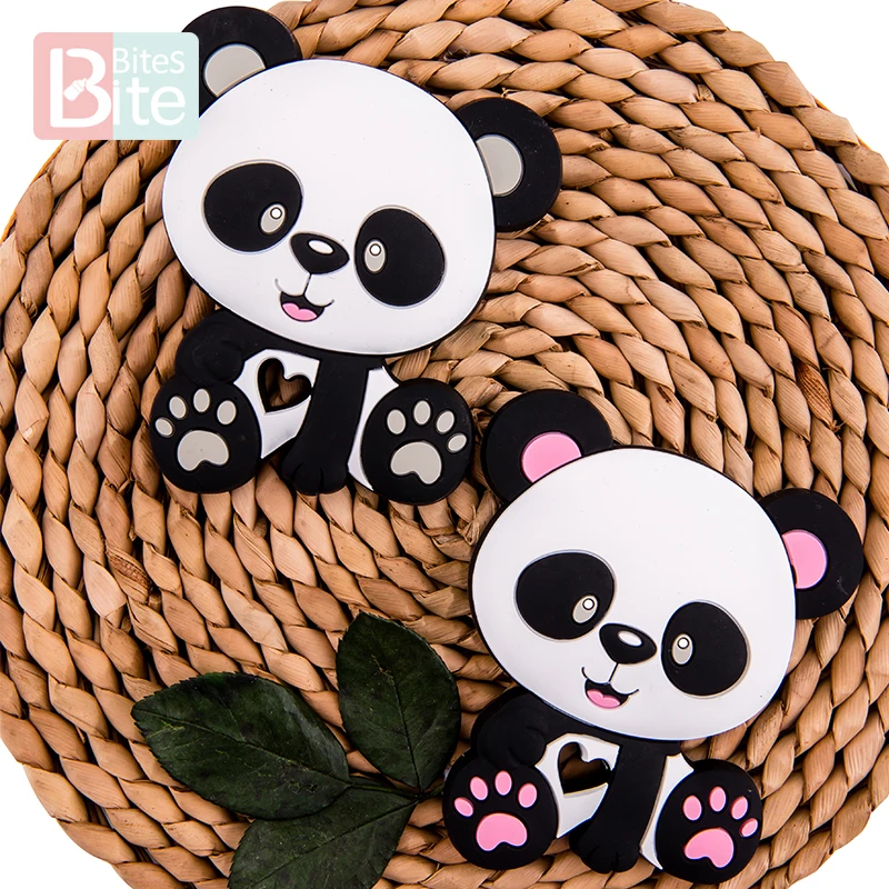 

Детские Силиконовые грызунки, подвеска панды, 5 шт., для пищевых продуктов, Силиконовые бусы для прорезывания зубов