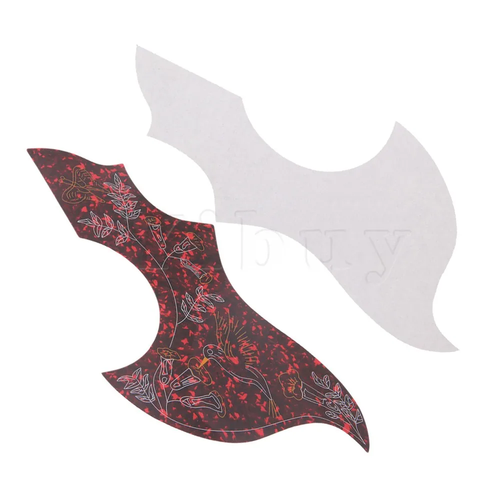 Yibuy 41-43 дюймов Акустическая Гитара Pickguard W/цветочный дизайн | Спорт и развлечения