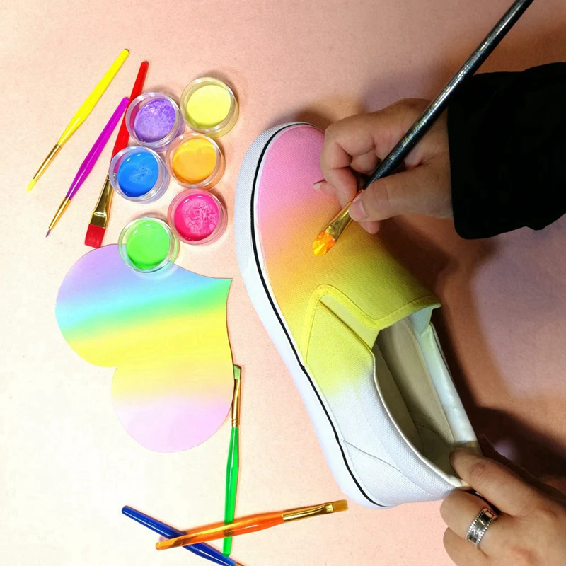 E-LOV Luxury Design Rainbow Color Casual Flat Canvas Shoes Hand Painted Colorful Loafers Low Top Slip-on Calzado Mujer | Обувь