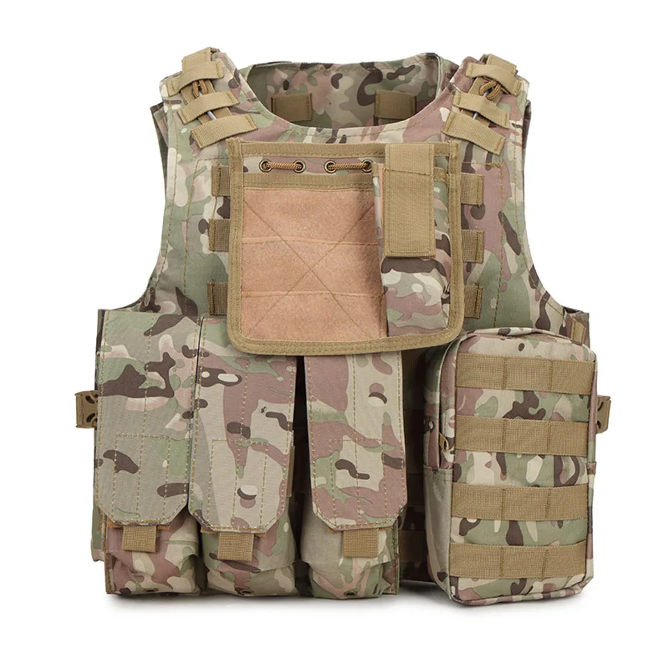 CP Camo Военный бронежилет, тактический жилет, Охотничий Жилет, Molle Mag Ammo, нагрудная установка, пейнтбол, армейский жгут, Outlife, тактический - Цвет: CP Camo