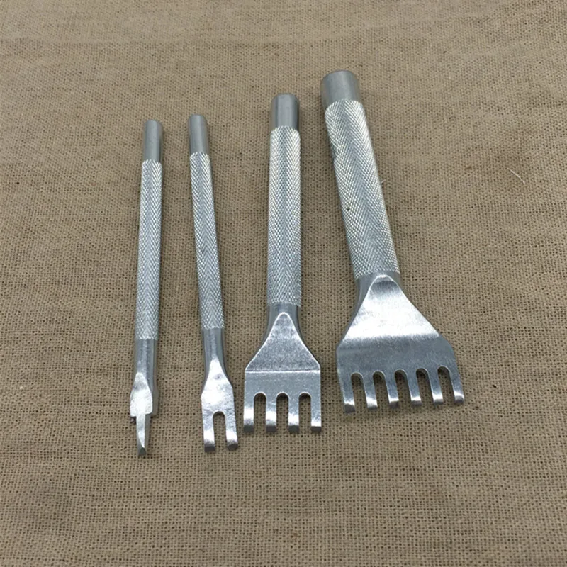 4 шт./компл. DIY плоское долото из нержавеющей стали инструменты для работы с кожей