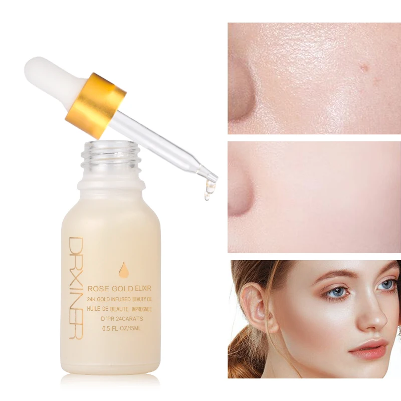 Антивозрастной увлажнитель для лица Drxiner эликсир цвета розового золота 24 К