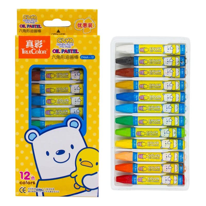 12 цветов/набор восковой карандаш пастельный набор Рисование Живопись граффити