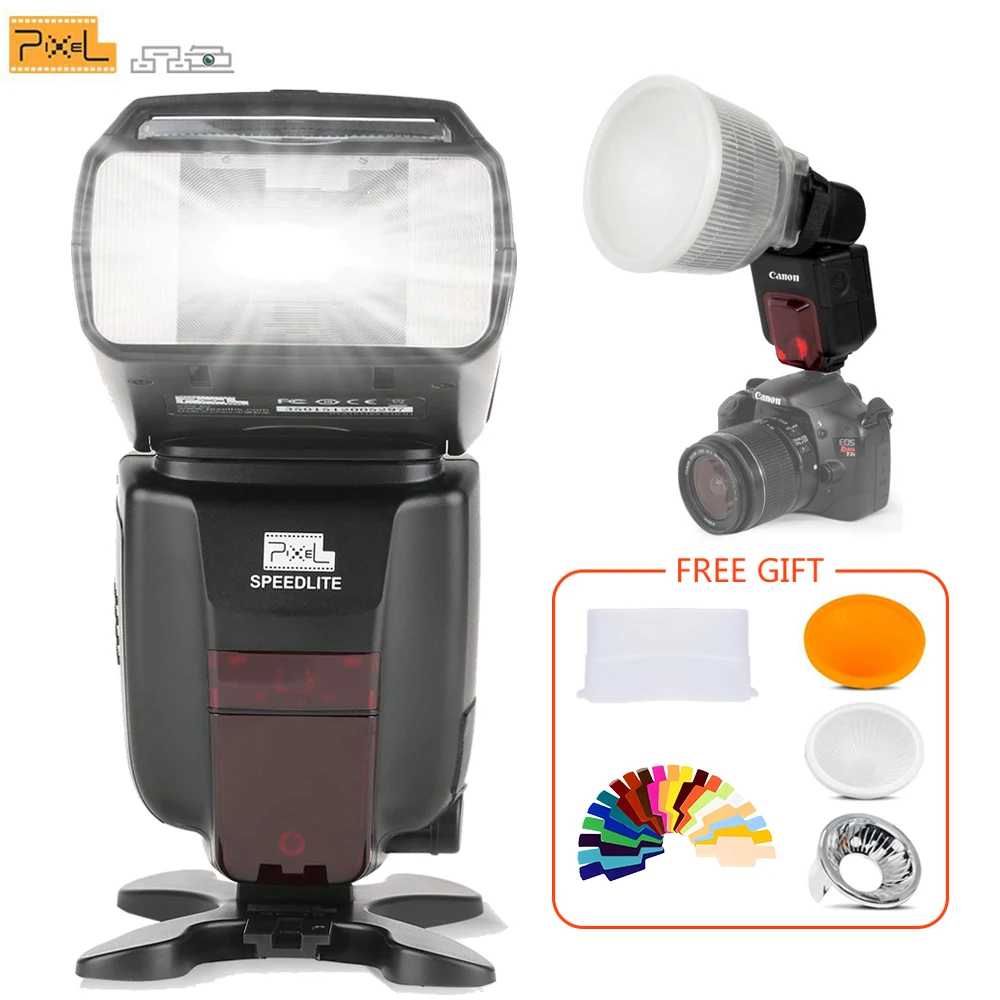 PIXEL X800C PRO 2 4G E-TTL Вспышка Speedlite для камеры Canon GN60 HSS 1/8000 с автофокусом w/Встроенный