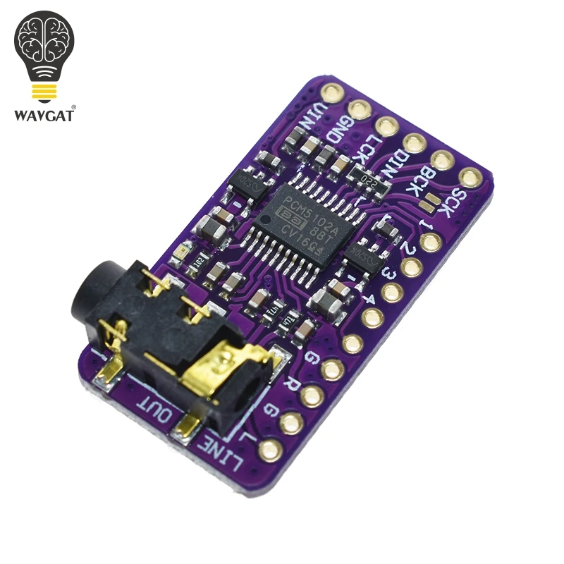 Интерфейс I2S PCM5102A декодер DAC GY-PCM5102 I2S плеер модуль для Raspberry Pi pHAT формат плата цифровой PCM5102 звуковая плата