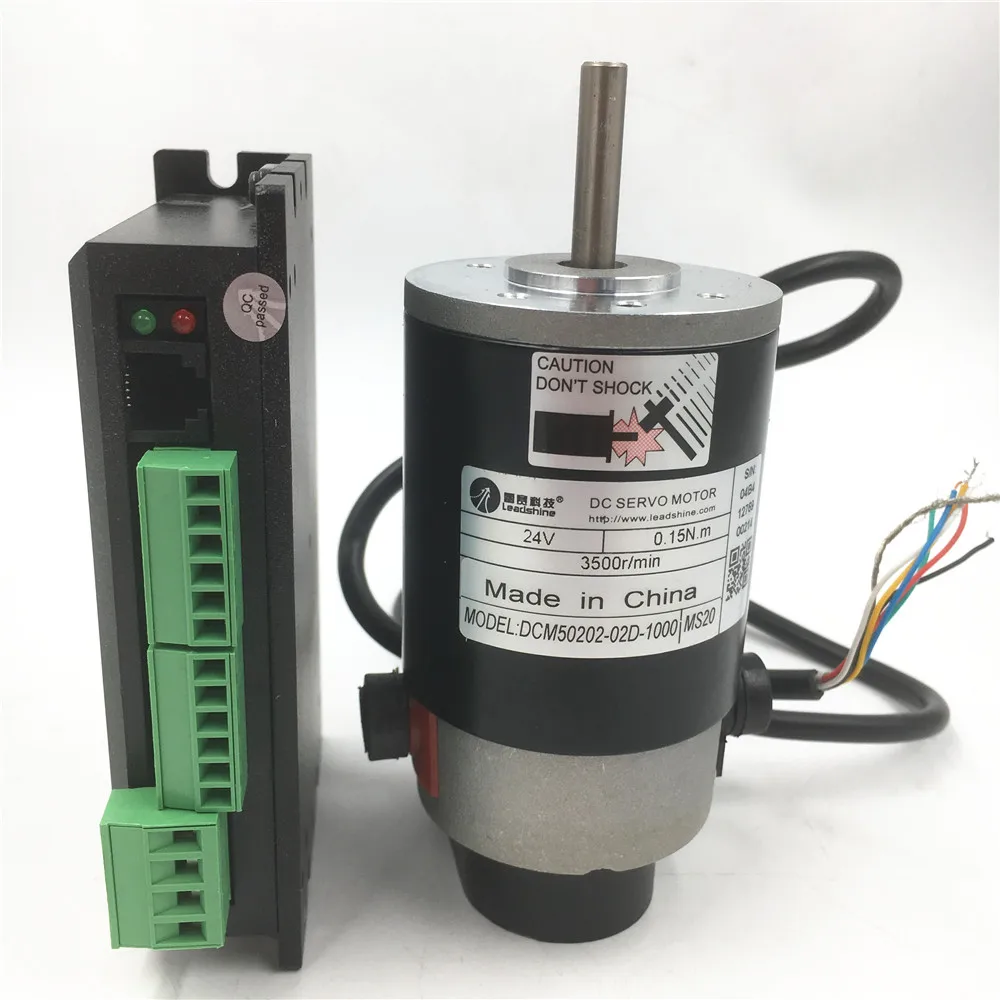 50 Вт DC матовый Серводвигатель комплект DCM50202-02D-1000 + DCS810 Leadshine 0 15 нм 3500 об/мин