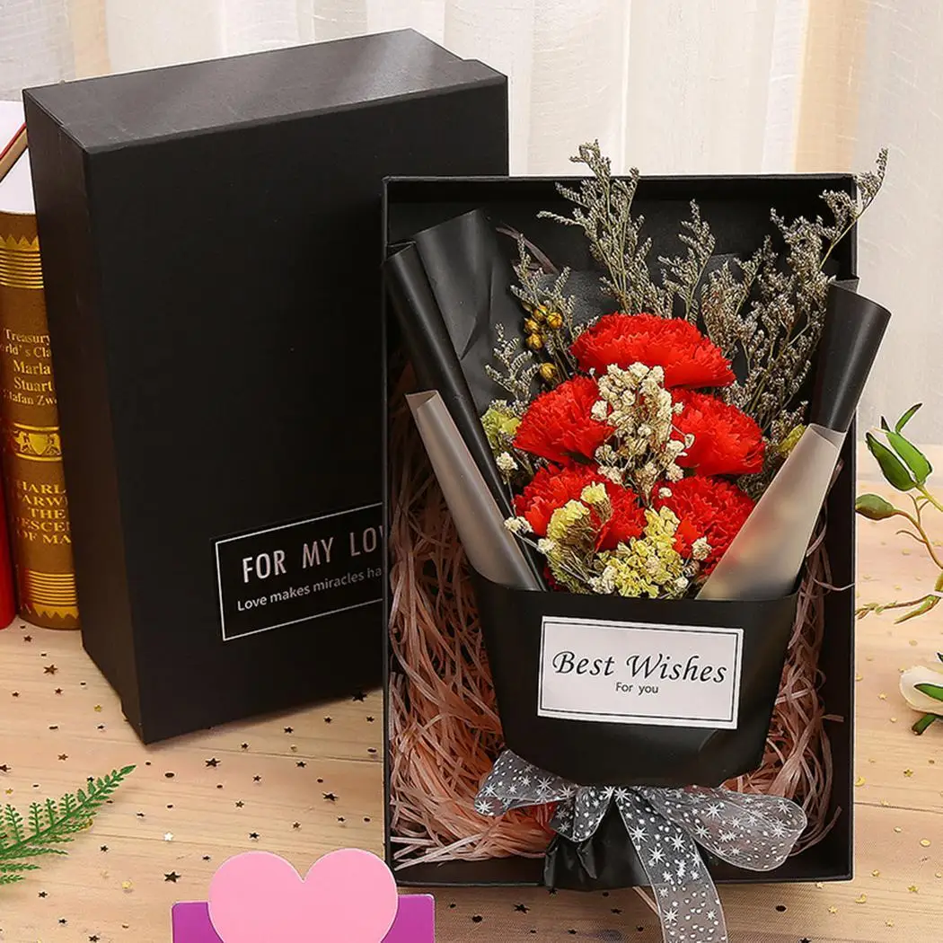 dark red carnation 7 видов красивые сушеные Гвоздика мыло цветок солнце сушеные цветы бранчи украшения дома цветы День Святого Валентина подарок на день рождения - Цвет: dark red carnation