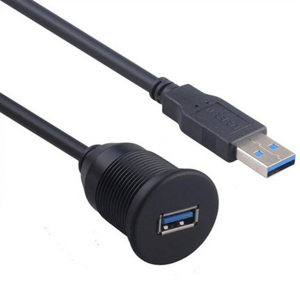 USB 3 0 Male to Female AUX Flush Mount Car Удлинительный кабель для автомобиля грузовика лодки
