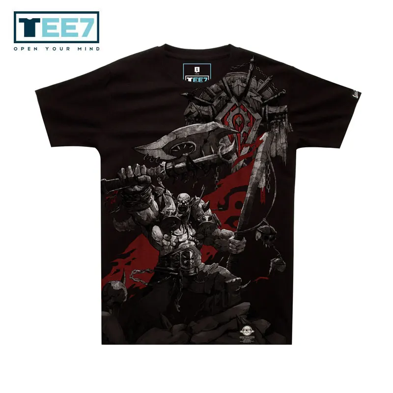 TEE7 Game WOW хлопковые футболки Гаррош хеллскем летний костюм футболка с коротким рукавом и круглым вырезом