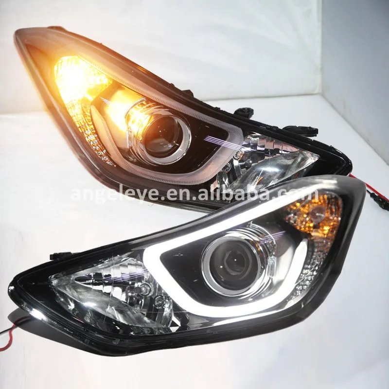 

For Hyundai Elantra Avante 2013-2016 Year LED Head Lamp With Projector Lens With DRL Function
