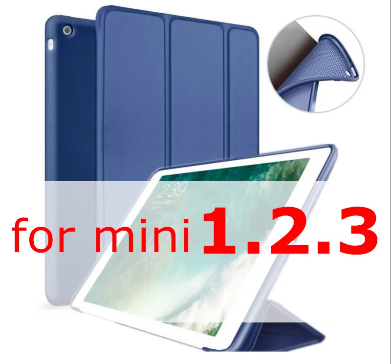 mini 123 deep blue SUREHIN хороший pu кожаный чехол для apple iPad mini 5 4 3 2 1 чехол умный мягкий тонкий защитный Магнитный чехол для iPad mini 5 Чехол - Цвет: mini 123 deep blue