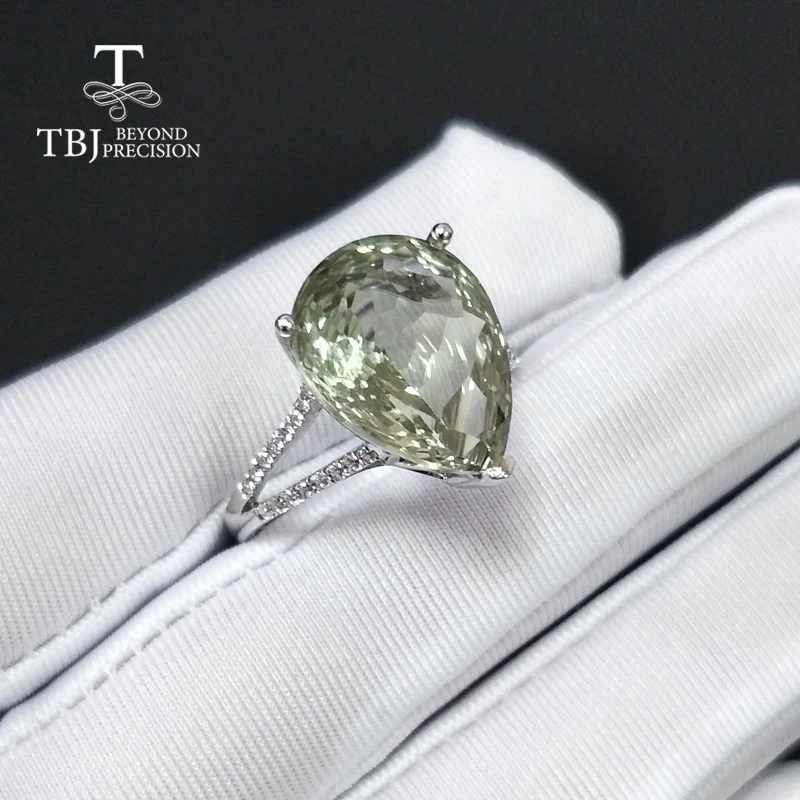 Женское серебряное кольцо с аметистом TBJ prasiolite Ювелирное Украшение натуральным